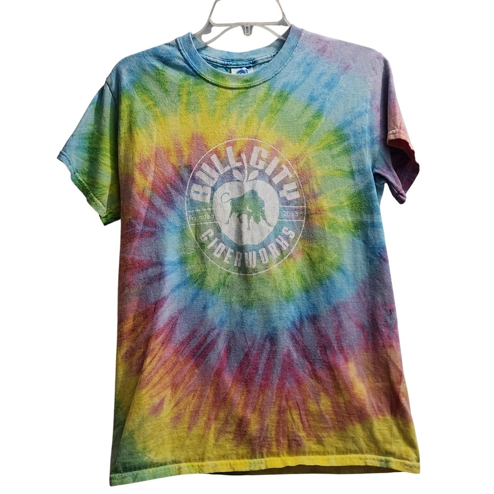 Bull City Ciderworks Tie Dye T Shirt Small S Colortone Cotton